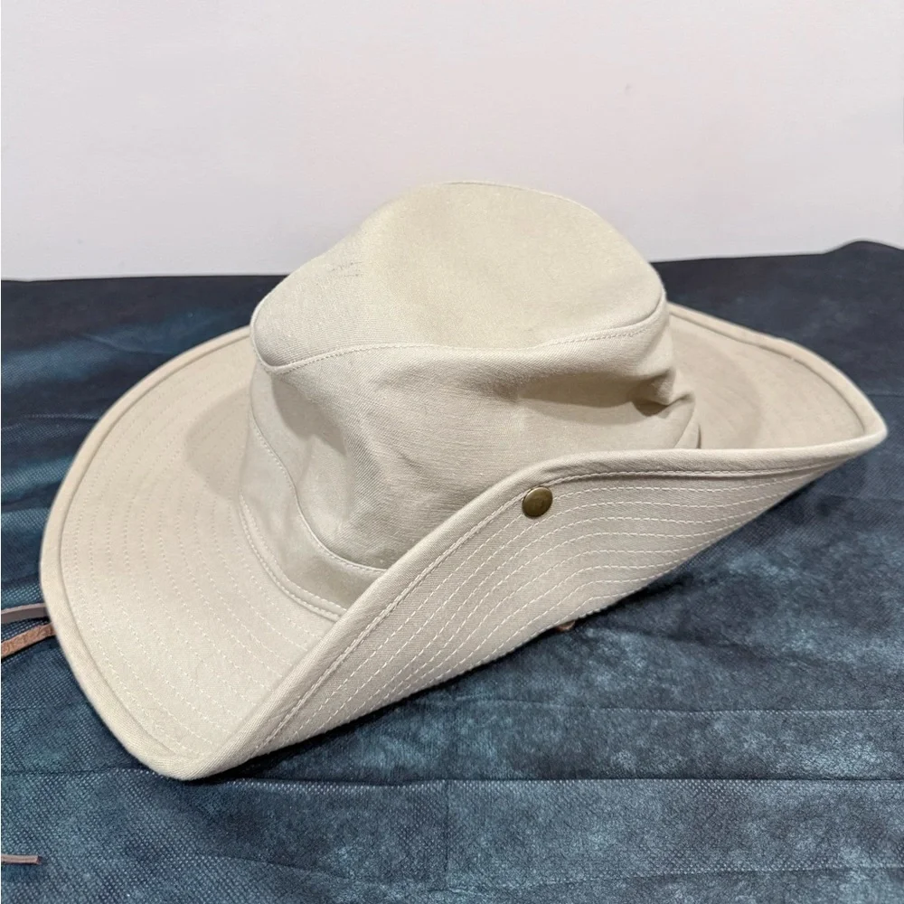 🔥Disney Parks Safari Adventure Hat Beige Wide Brim Unisex EC One Size 🔥
